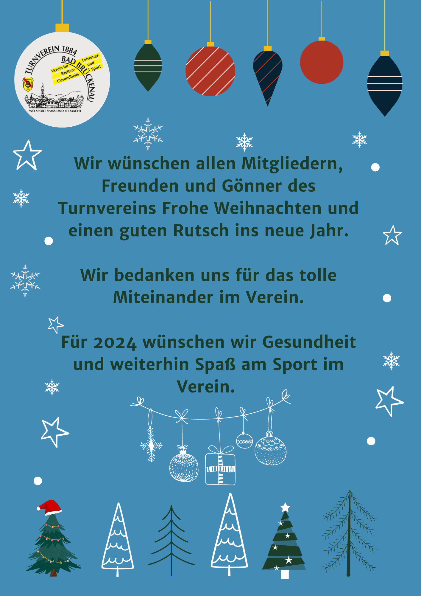 Plakat: Weihnachtsgrüße der Vorstandschaft
