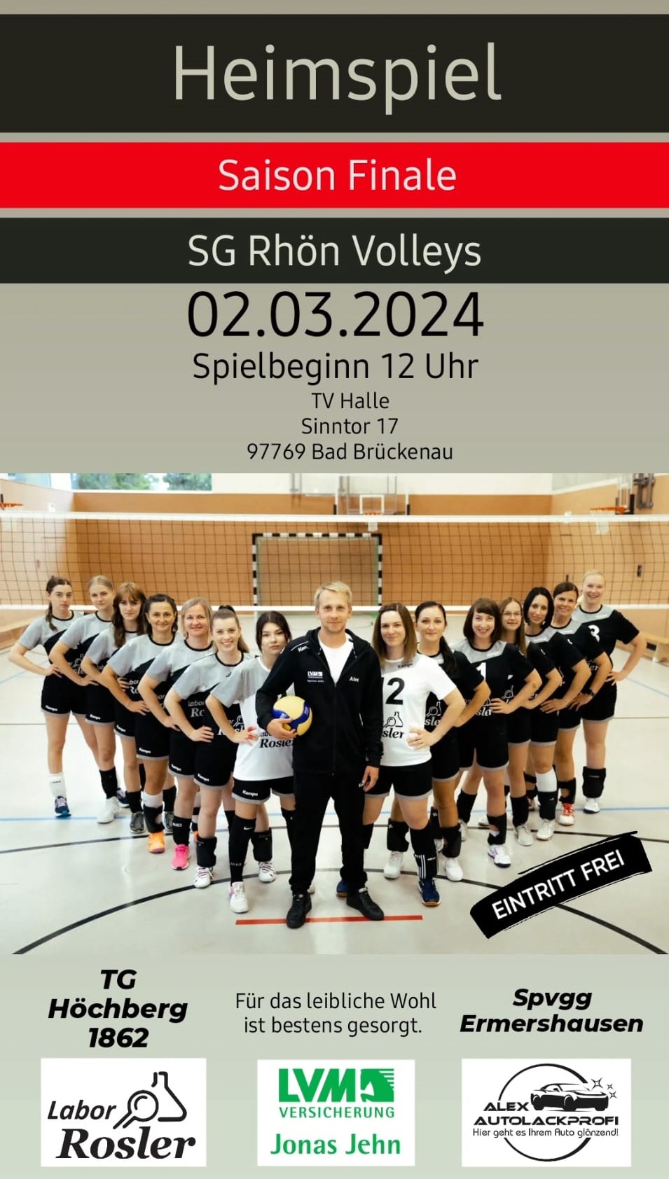 Read more about the article Volleyball Heimspiel Damen am 02.03.2024